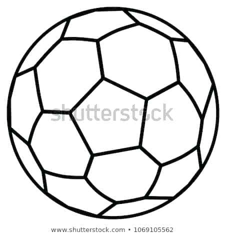 450x470 Coloring Pages Of Soccer Balls Soccer Ball Outline For Kids
