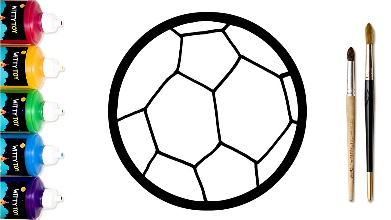 1280x720 Glitter Soccer Ball Football Coloring And Drawing Learn Colors