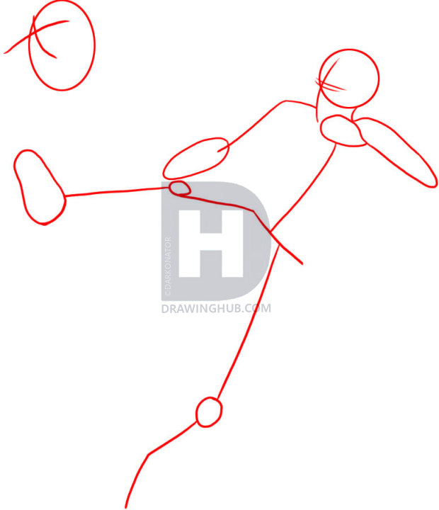 620x720 How To Draw A Soccer Player, Step