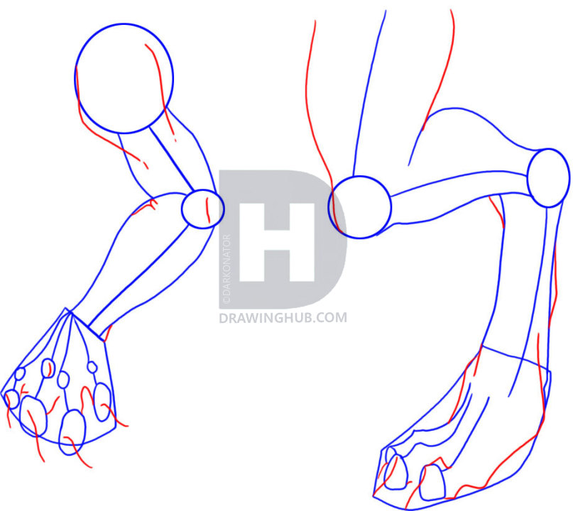 807x720 How To Draw Dragon Legs Arms And Talons, Step