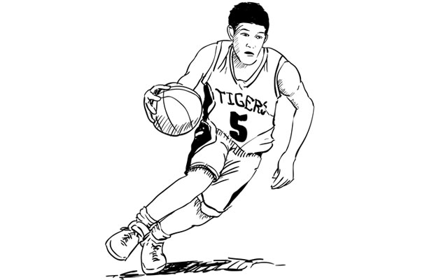 640x400 How To Draw A Basketball Player Step