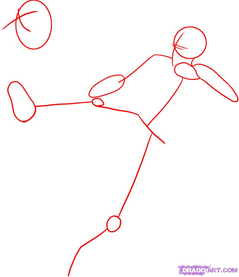 777x901 How To Draw A Soccer Player, Step