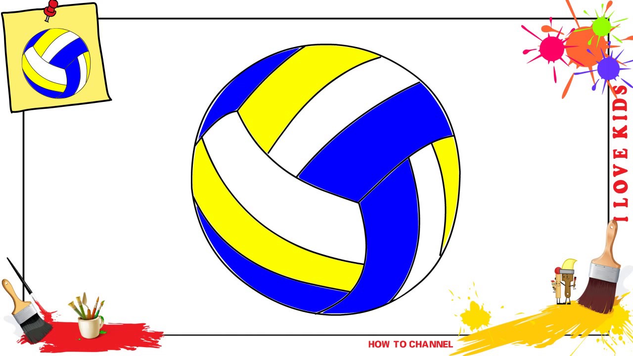 1280x720 How To Draw A Volleyball Easy Slowly Step