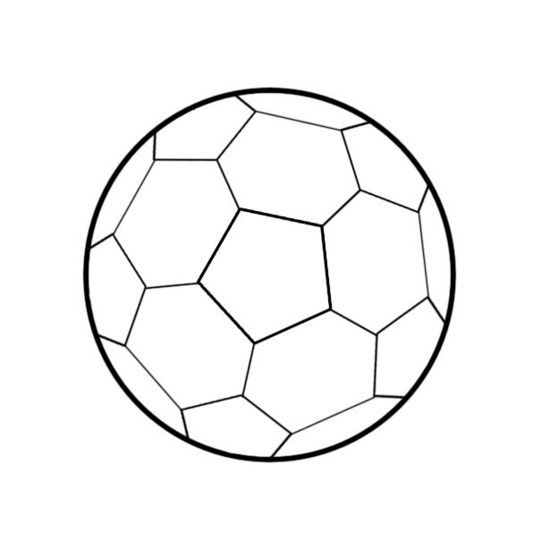 550x550 Draw A Soccer Ball Fussball