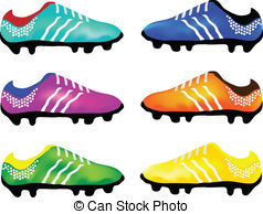 238x194 soccer cleats vector clip art illustrations soccer cleats