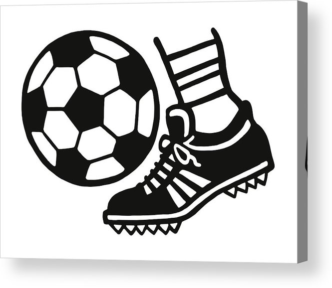 665x578 Foot Kicking A Soccer Ball Acrylic Print