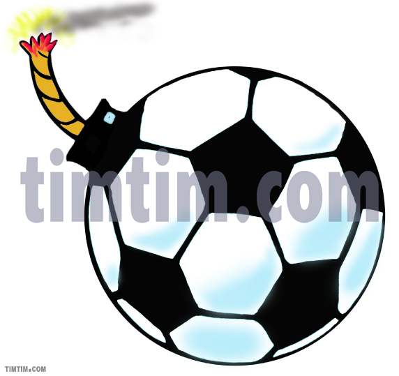 572x539 Free Drawing Of A Soccer Football Bomb From The Category Sports