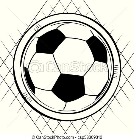 450x470 Soccer Football Sketch On White Sketch Drawing Style Of A Soccer