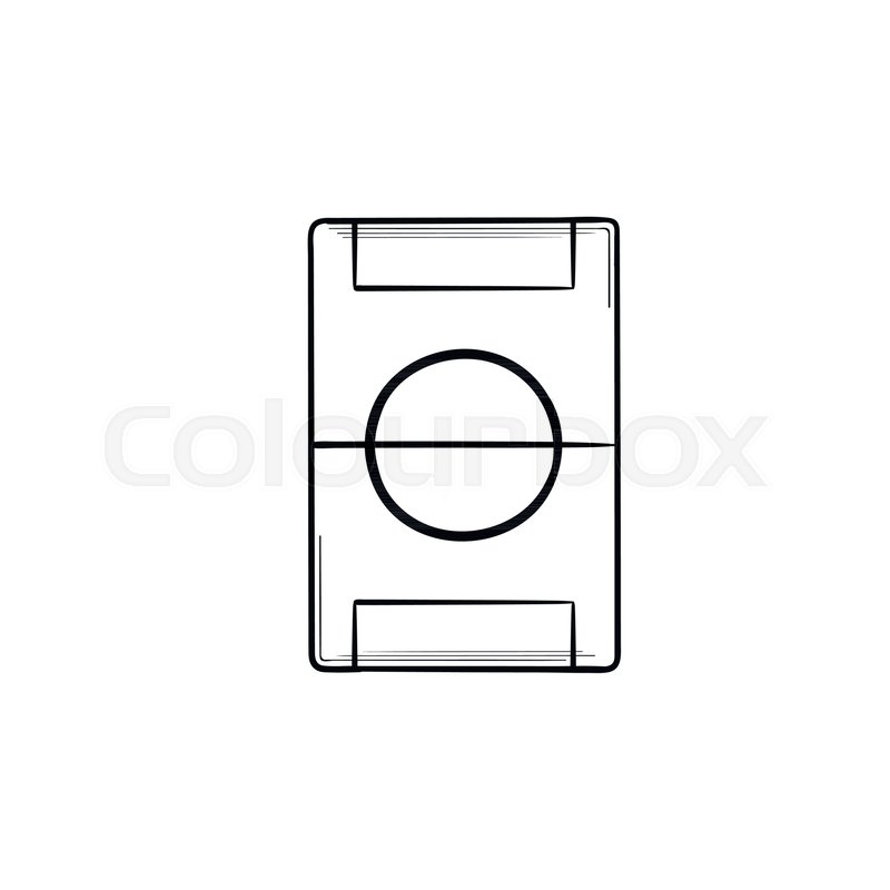 800x800 Football Field Hand Drawn Outline Stock Vector Colourbox