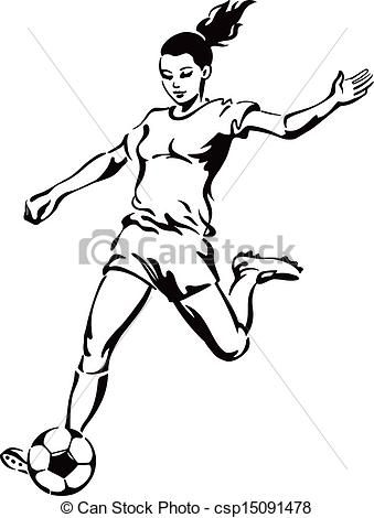 339x470 Girl Soccer Player Clipart