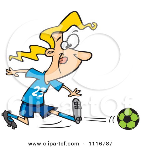 450x470 Girl Soccer Practice Clipart