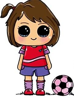 243x320 Soccer Girl The Girls Kawaii Girl Drawings, Kawaii Drawings