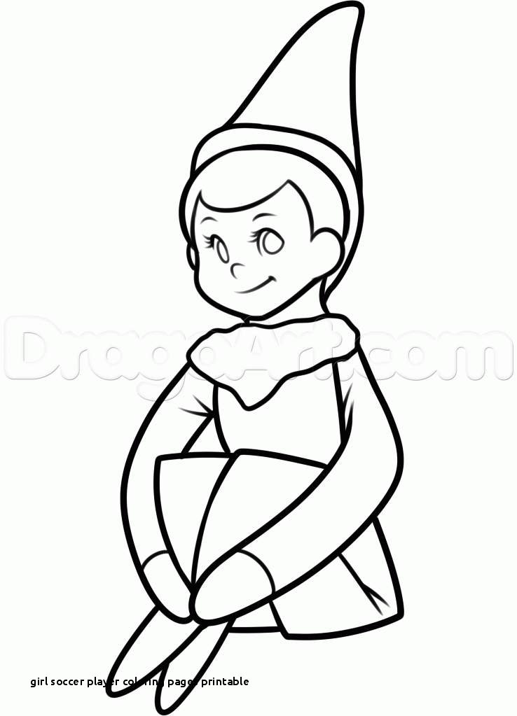 738x1023 Soccer Girl Coloring Page