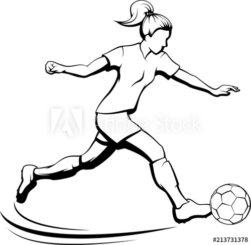 500x487 Soccer Girl Kicking