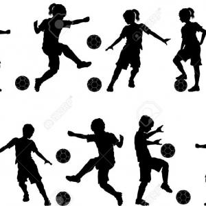 300x300 Top Cartoon Girl Playing Soccer Vector Drawing Soidergi