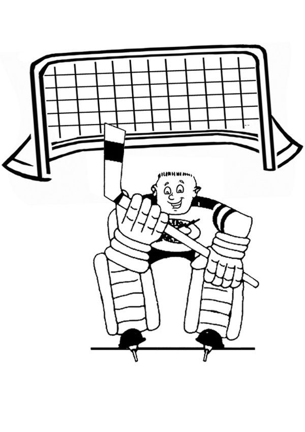 600x850 Free Online Hockey Goalie Colouring