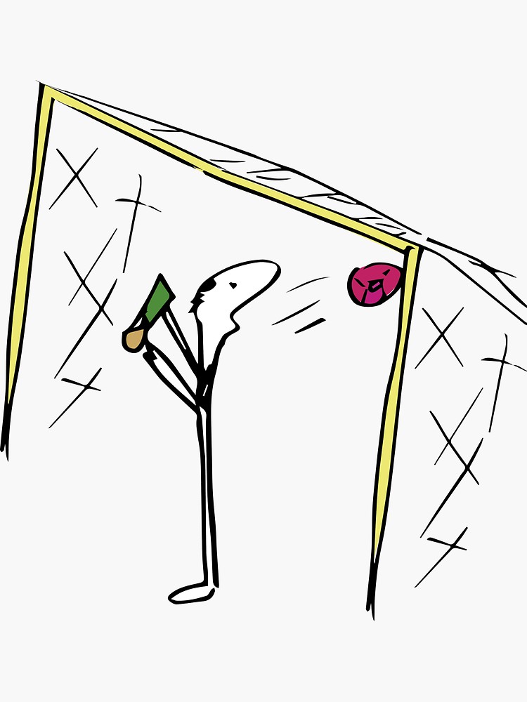 750x1000 soccer goalie drinking mate! sticker