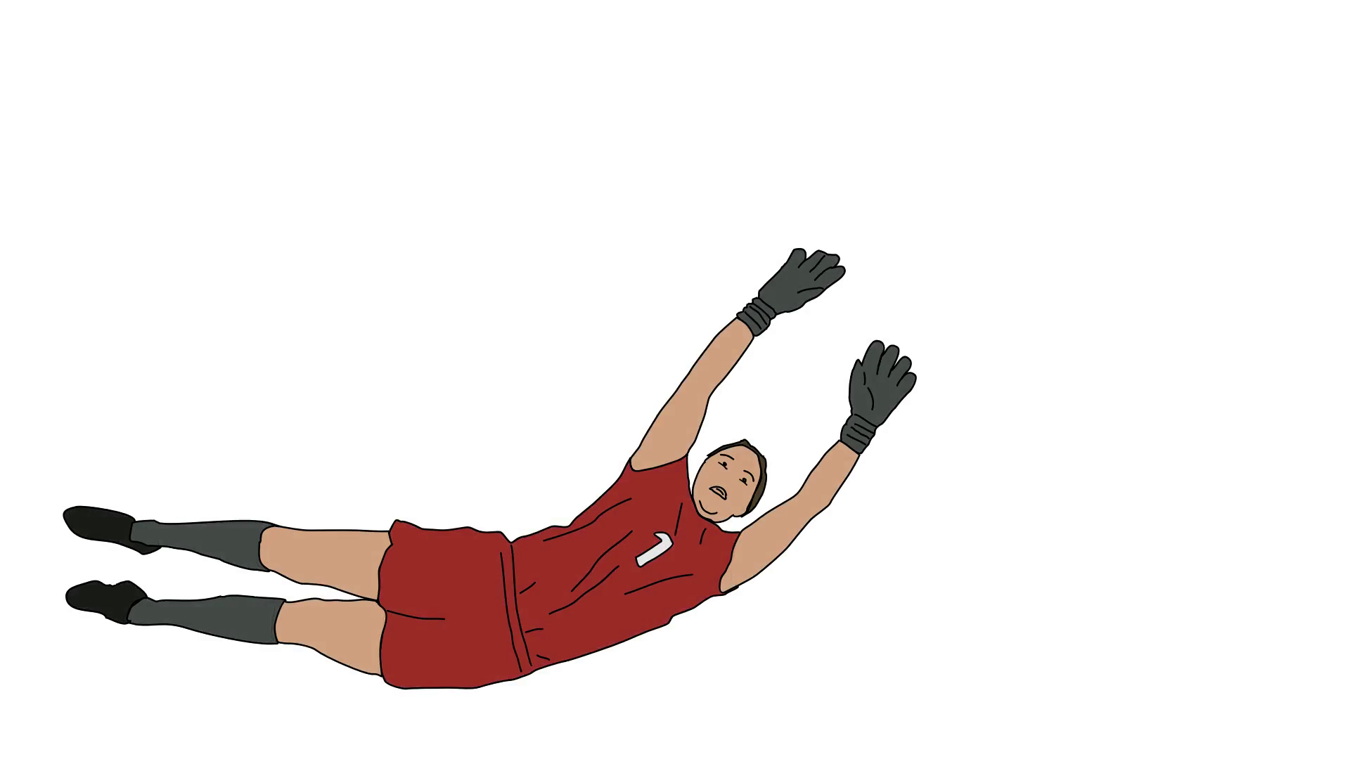 1920x1080 Animated Drawing Of Isolated Female Football Soccer Goalie R