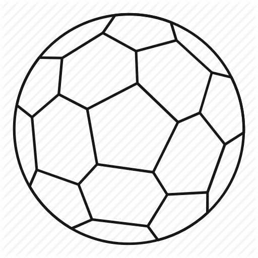 512x512 Ball, Game, Goal, Line, Outline, Soccer, Sport Icon