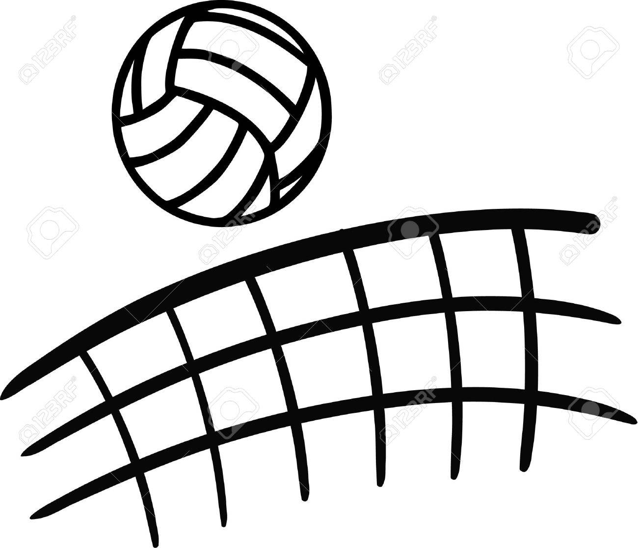 1300x1115 Volleyball Ball And Net Clipart