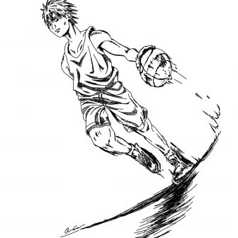 336x336 basketball basket drawing hoop ball net step crossover art