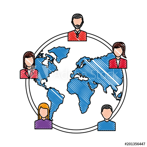 500x500 World Social Media People Community Interacting Vector