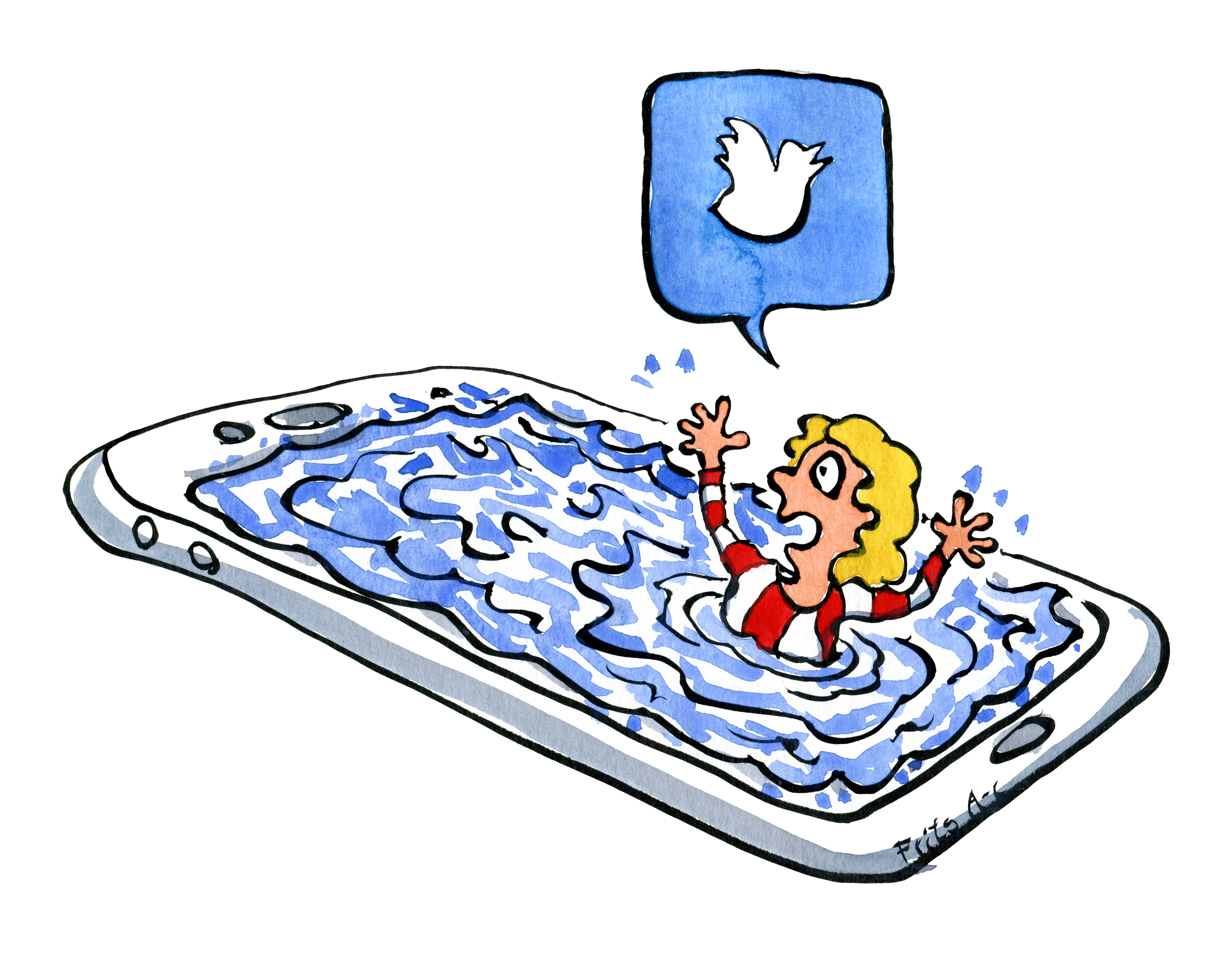 3000x2329 Social Media Rescue Call Twitter Illustration