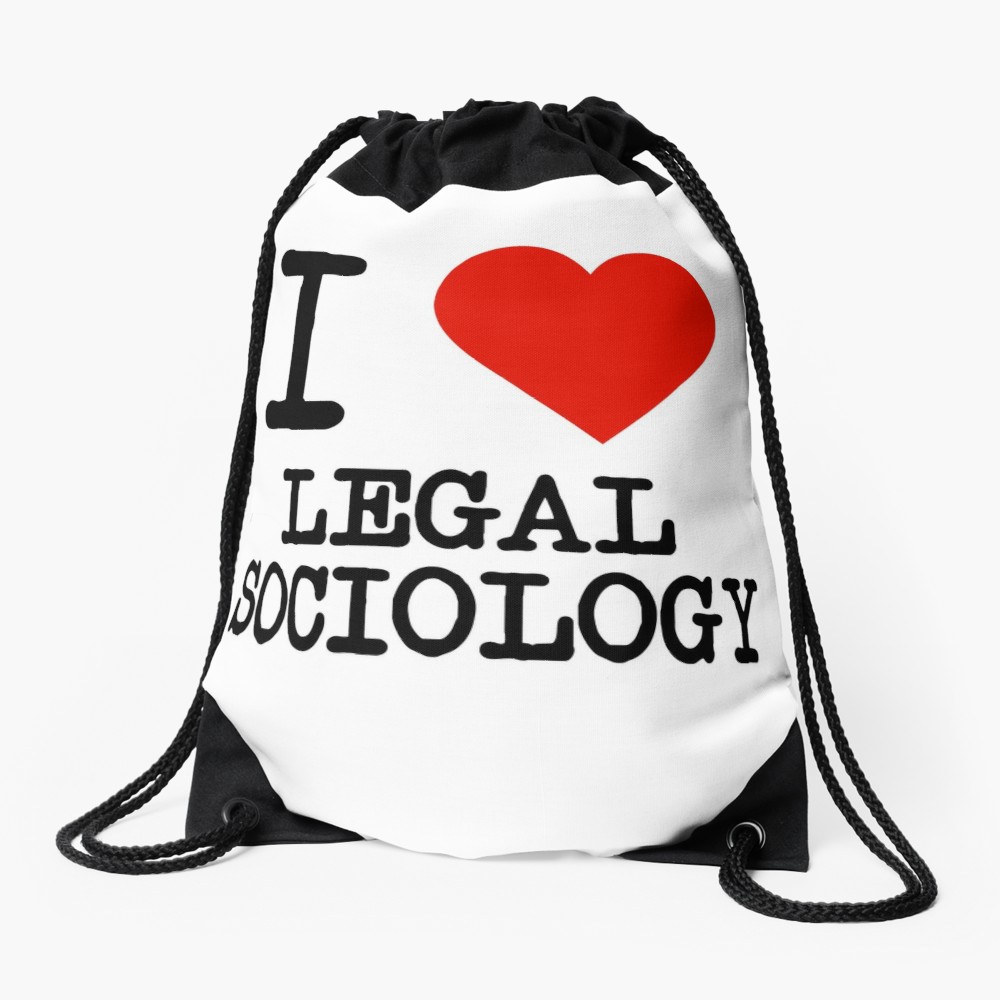 1000x1000 i love legal sociology drawstring bag