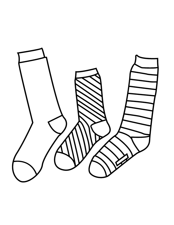 612x792 Collection Of Free Socks Clipart Coloring