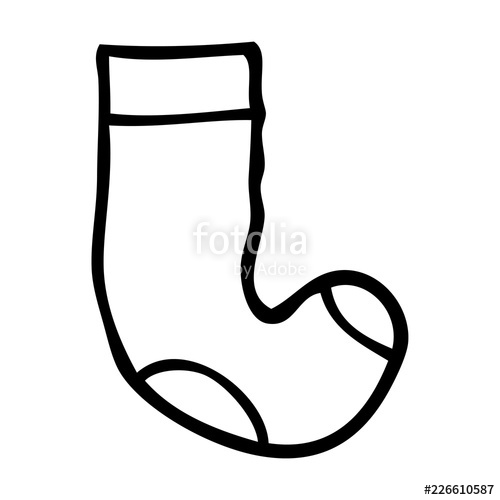 500x500 Line Drawing Cartoon Sock Stock Image And Royalty Free Vector