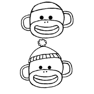 320x320 Sock Monkey Drawings Just An Idea Of The Shape Of Head