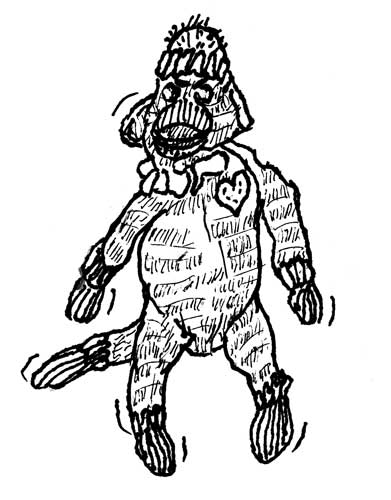 391x500 Striped Sock Monkey