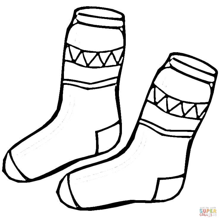 Sock Technical Drawing