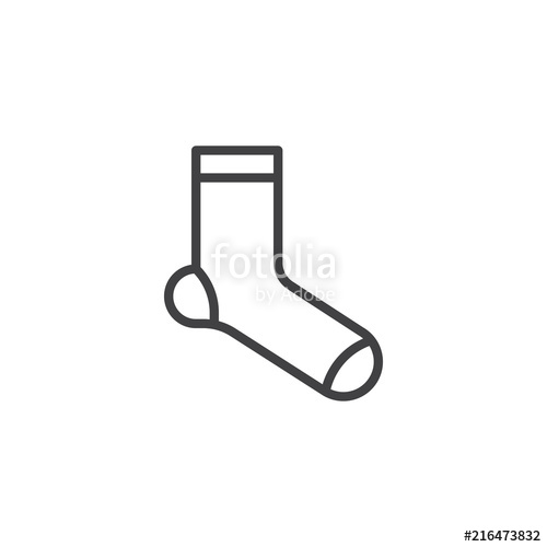 500x500 Sock Outline Icon Linear Style Sign For Mobile Concept And Web