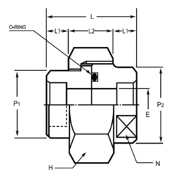 365x358 sock weld union o ring cuo sw