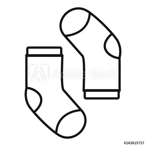 500x500 baby sock icon outline baby sock vector icon for web design