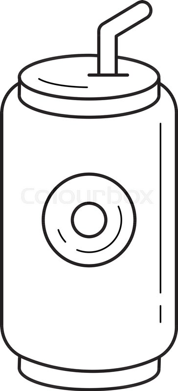 364x800 Soda Pop Can Vector Line Icon Isolated Stock Vector Colourbox