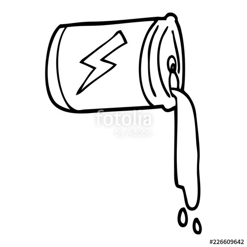 500x500 Line Drawing Cartoon Pouring Soda Can Stock Image And Royalty