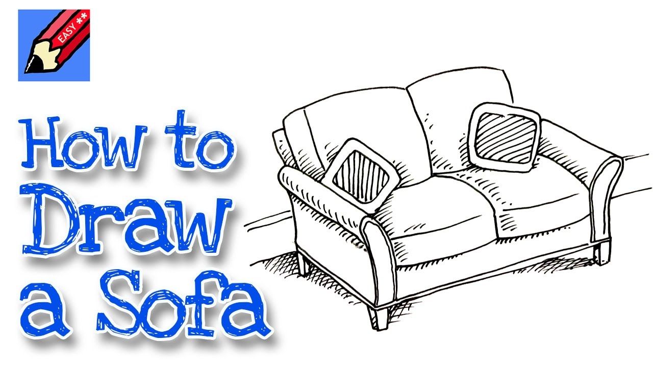 1280x720 How To Draw A Sofa Real Easy