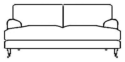 400x200 Sofa Drawing, Picture