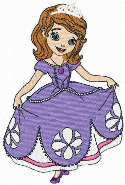 418x618 Sofia The First Machine Embroidery Design