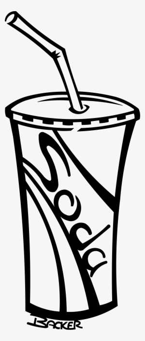 300x702 Soft Drinks Clipart Black And White