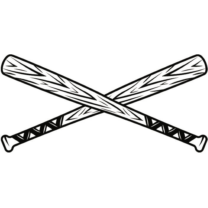 704x704 Baseball Logo Bats Crossed Ball Diamond League Equipment Etsy