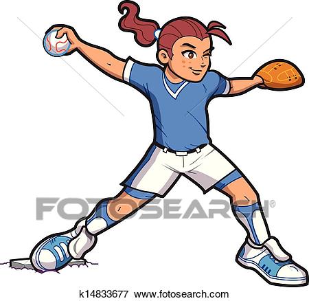 450x438 Clipart Image Girl Softaball Player Clip Art Images