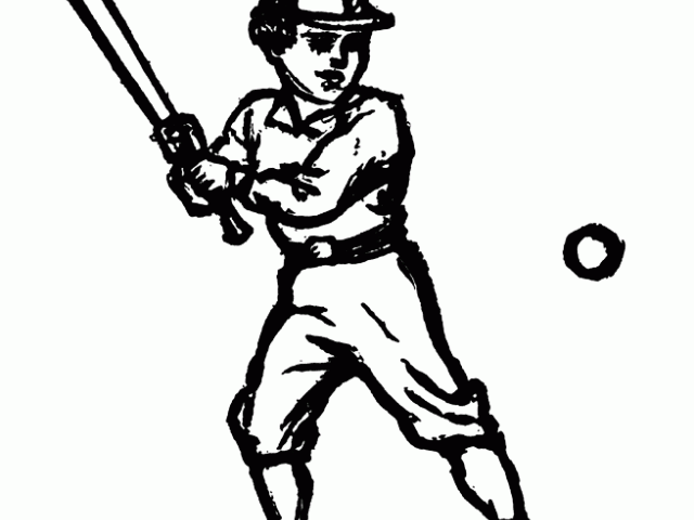 640x480 Softball Player Clipart
