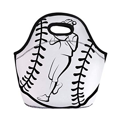 425x425 Semtomn Lunch Tote Bag Girl Softball Player Getting