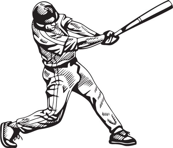 600x513 Baseball Player Batting Board Picture Frames Clipart