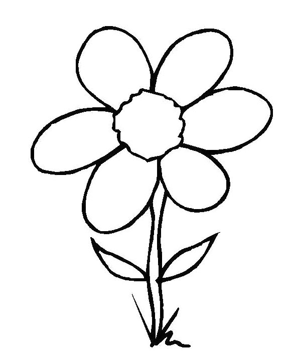 580x720 Flower Embedded In The Soil Coloring