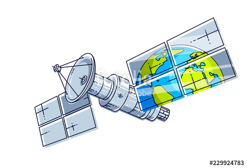 500x341 Artificial Orbital Satellite Floating In Weightlessness