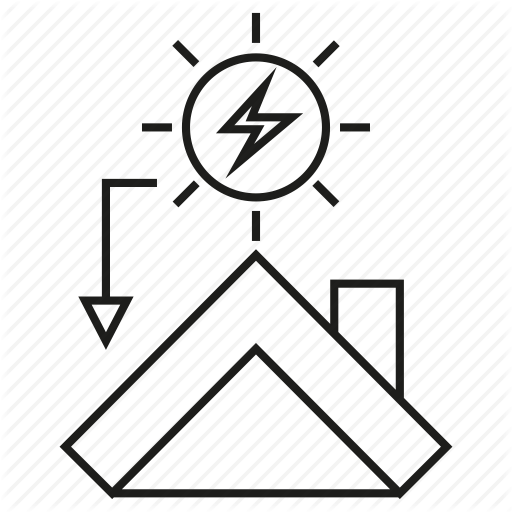 512x512 electricity, energy, power, roof, solar energy, solar panel icon